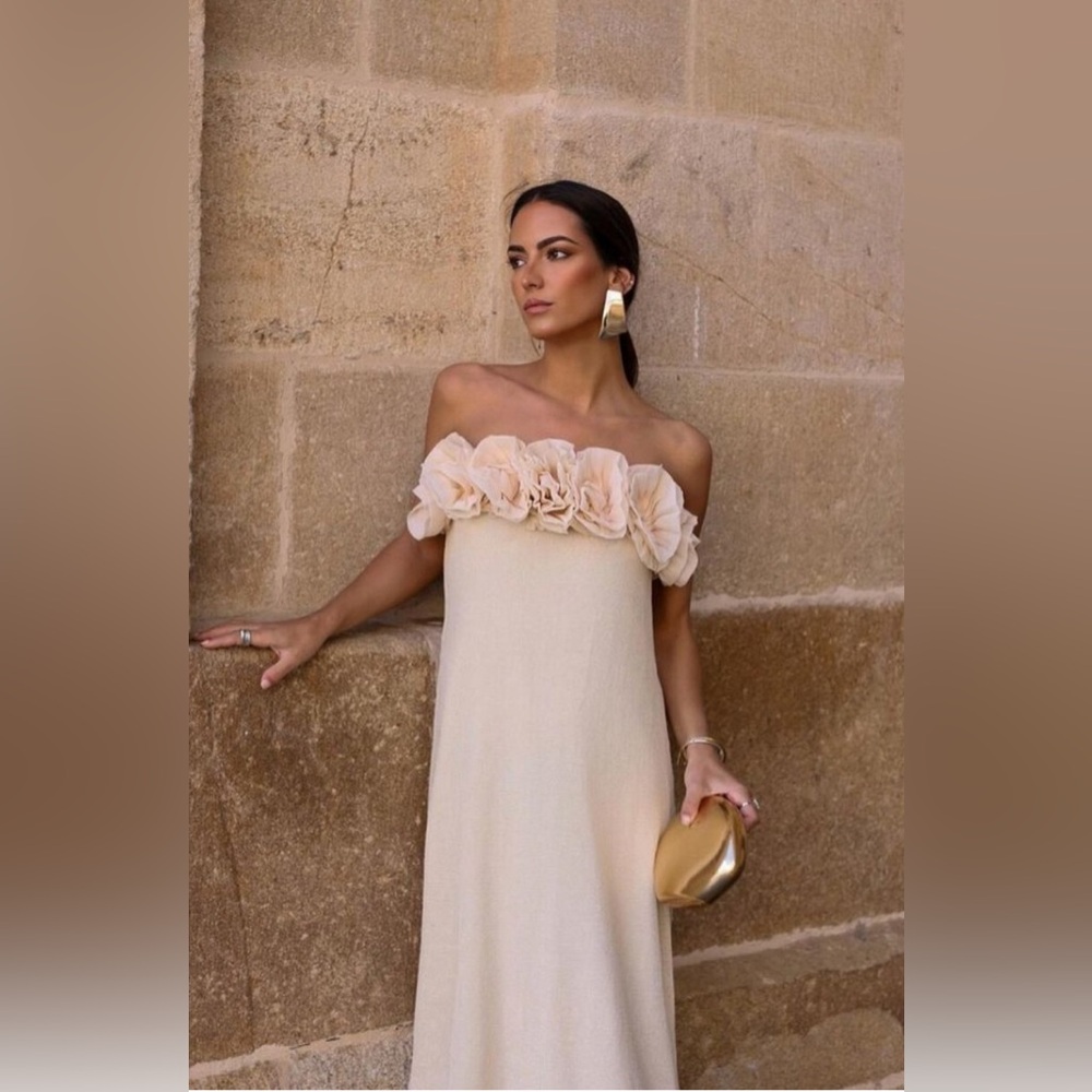 ZARA Elegant Butter Knit Floral Dress